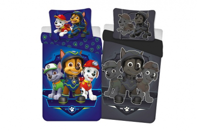 Medvilninė tamsoje šviečianti patalynė Paw Patrol 32